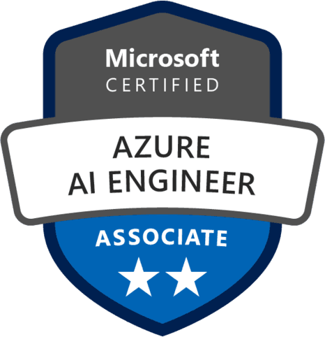 Microsoft Certified: Azure AI Engineer Associate badge